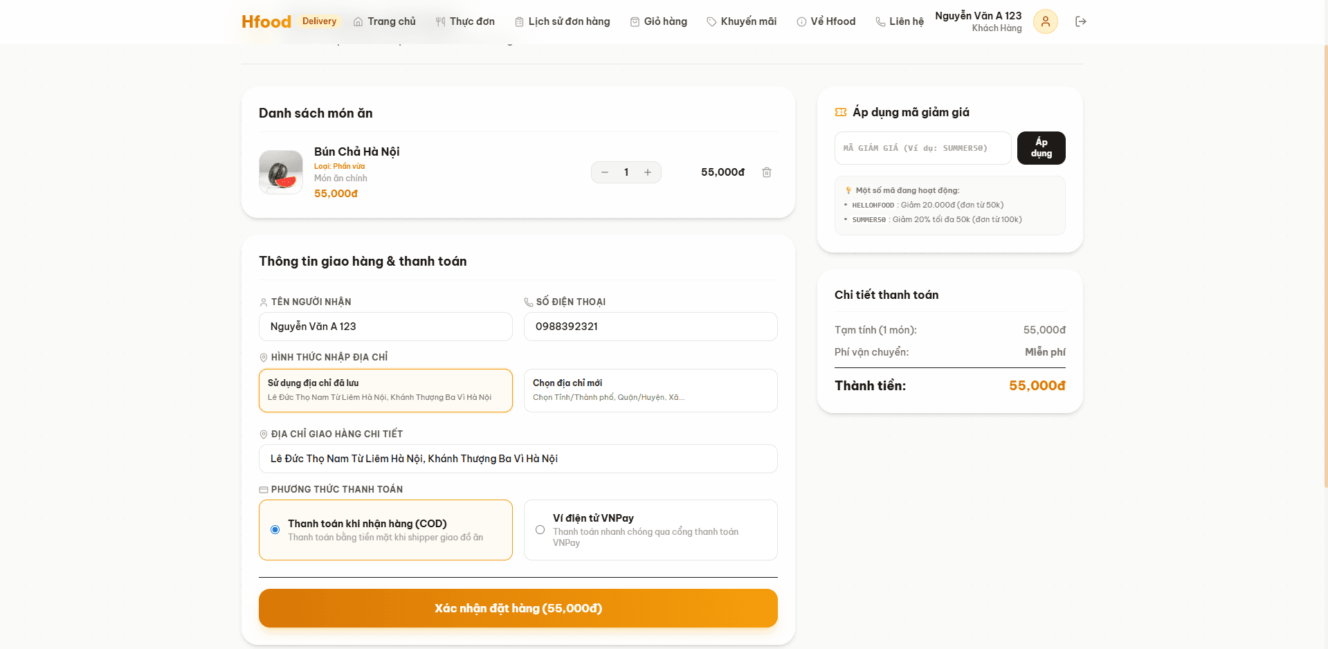 Website Đặt Đồ Ăn Trực Tuyến (Spring Boot + ReactJS) thumbnail 4