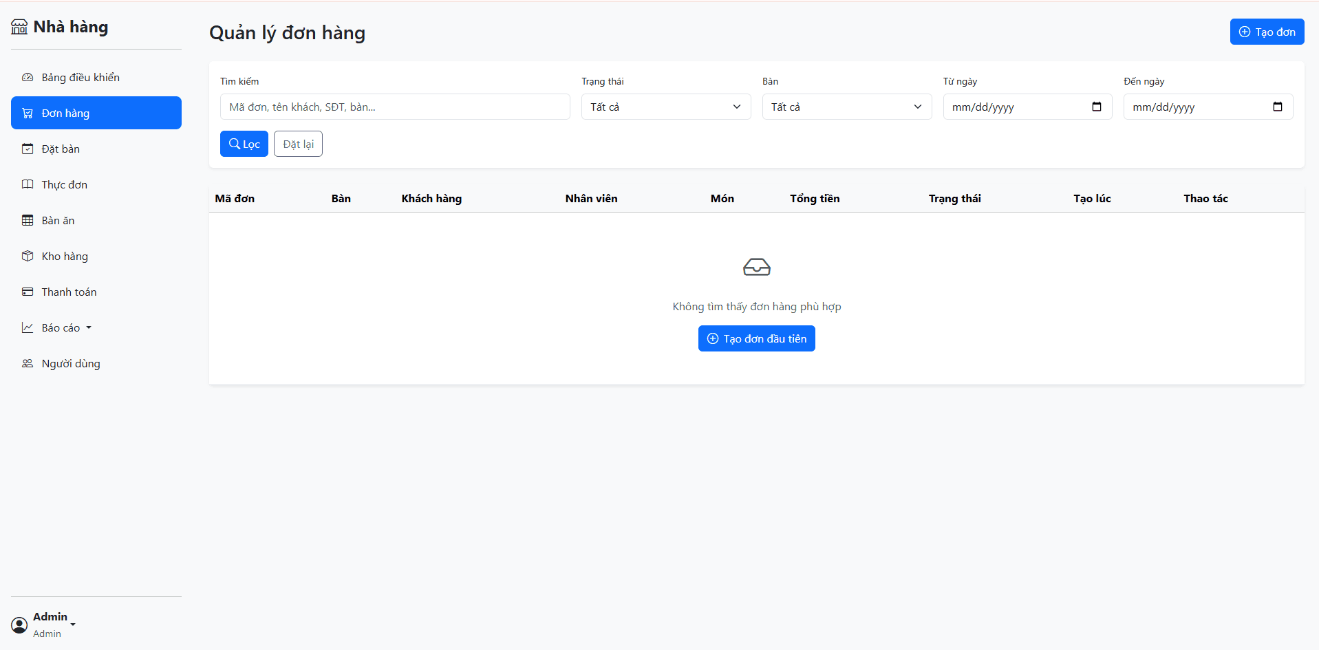 Website quản lý nhà hàng thumbnail 6