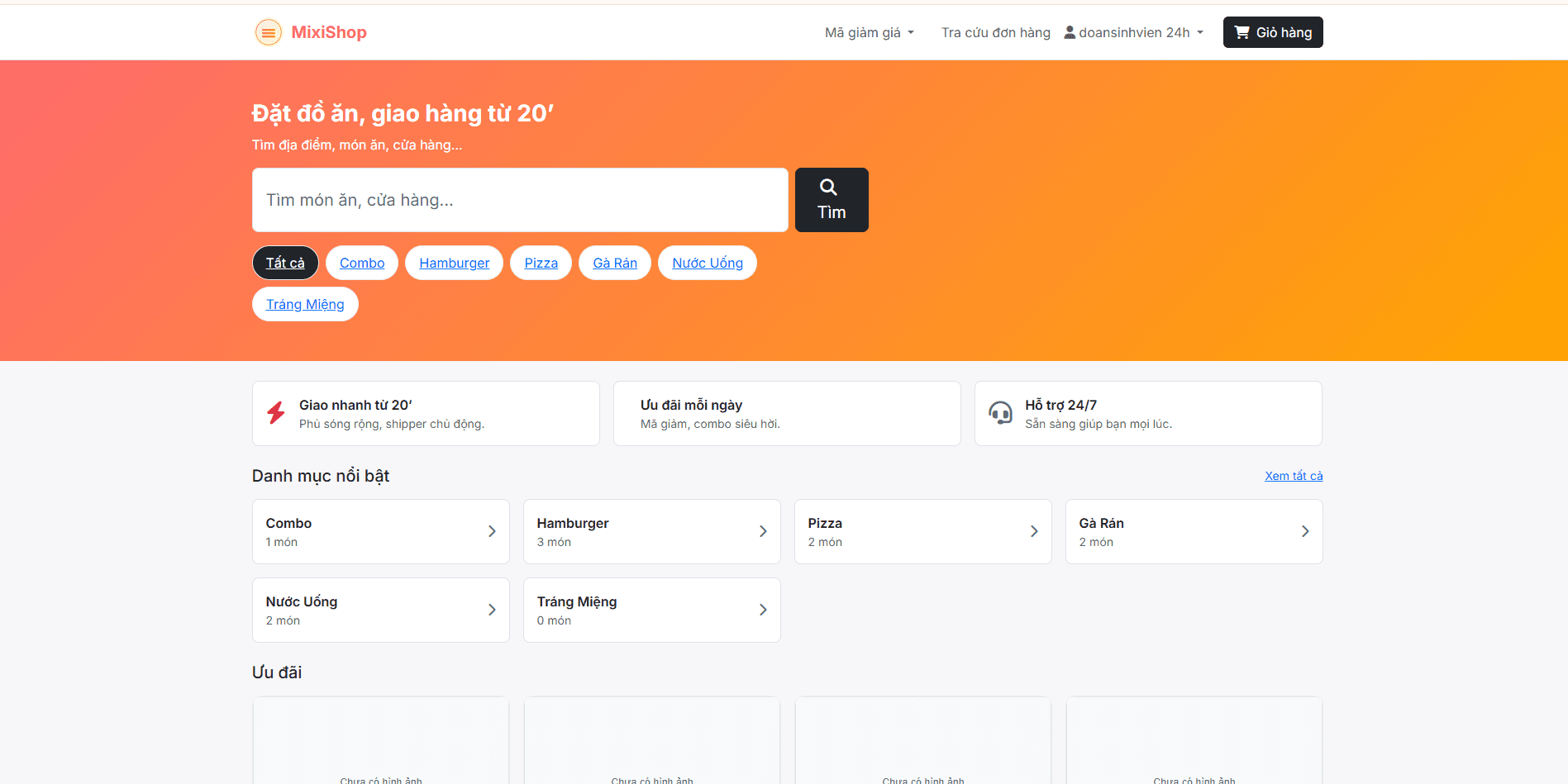 Đồ án Website Bán Đồ Ăn Nhanh Và Đồ Uống cover
