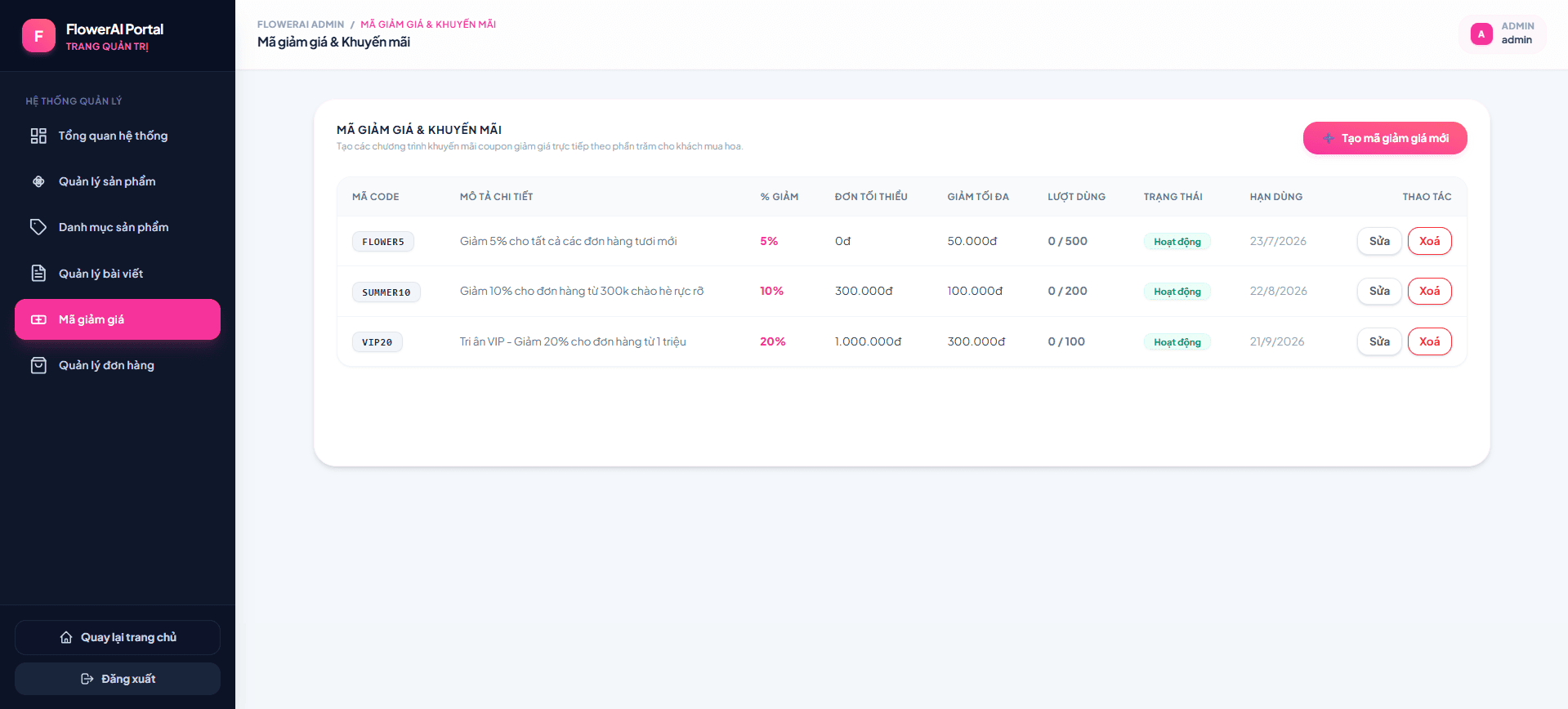Website bán hoa tích hợp chatbot tư vấn thông minh thumbnail 14