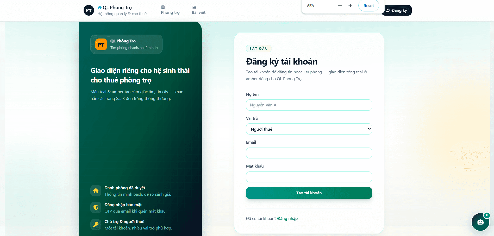 Website Quản Lý Phòng Trọ Tích Hợp AI Tư Vấn Và Cổng Thanh Toán VNPay thumbnail 3
