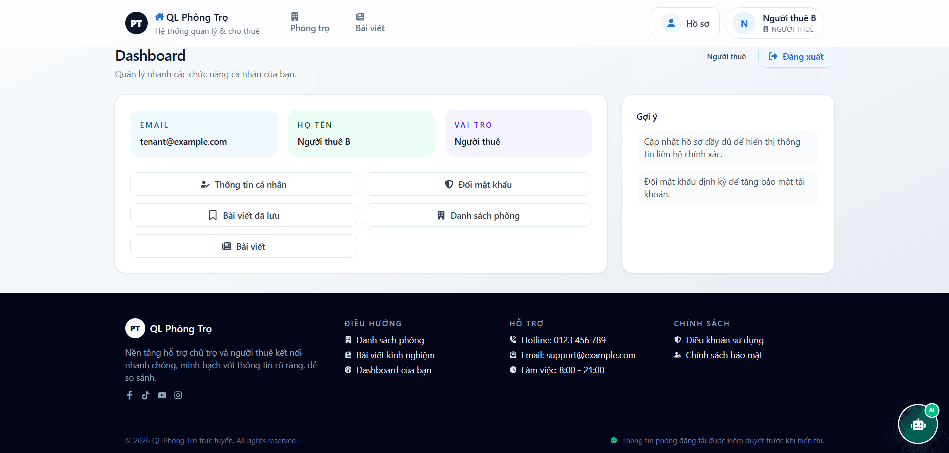 Website Quản Lý Phòng Trọ Tích Hợp AI Tư Vấn Và Cổng Thanh Toán VNPay thumbnail 7
