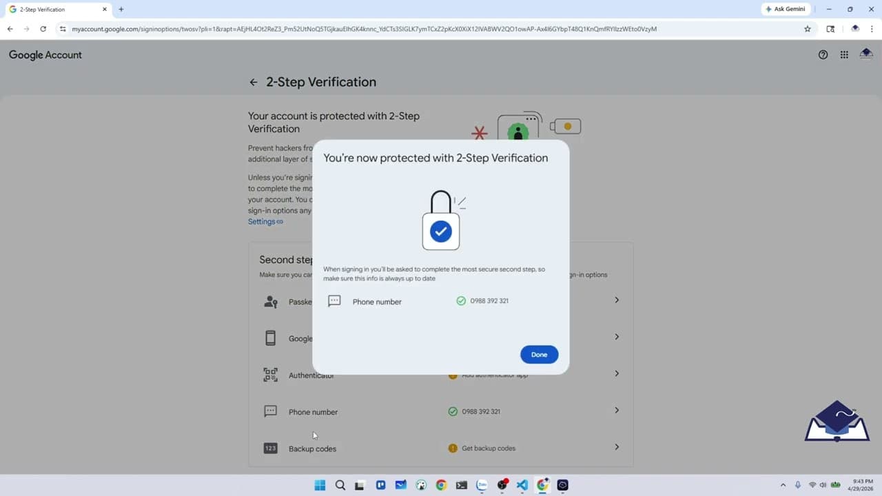 Hướng dẫn tạo App Password Google để gửi mail SMTP